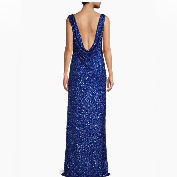 NWT Sachin & Babi $750 Maria Gown Cobalt sequin dress - Size 8 - formal, blue - Picture 5 of 7